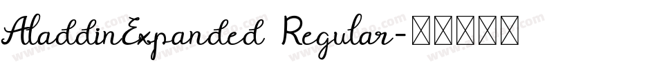 AladdinExpanded Regular字体转换